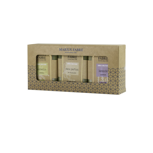 Marius Fabre Trio of 150g Soaps - Lavender, Verbena & No Fragrance - Bien Etre (Pack of 20)