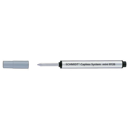 SCHMIDT CAPLESS ROLLERBALL REFILLS - MINI 8126 - BLACK - FINE - PACK OF 100