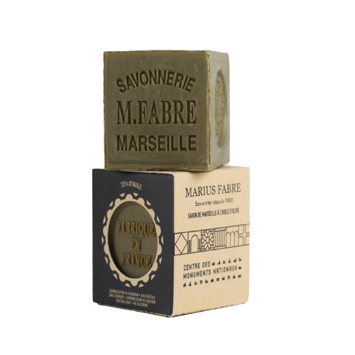 Marius Fabre x Centre des Monuments Nationaux - Green Marseille Soap Cube 200g in Paper Box (Pack of 24)