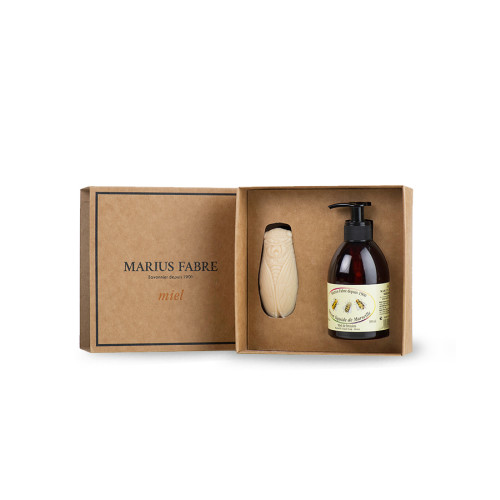 Marius Fabre Giftset with Liquid Soap & Cicada Bar of Soap - Honey - Jardin (Pack of 2)