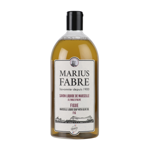 Marius Fabre Liquid Marseille Soap with Olive Oil - Refill 1 Litre - Fig - 1900 (Pack of 6)