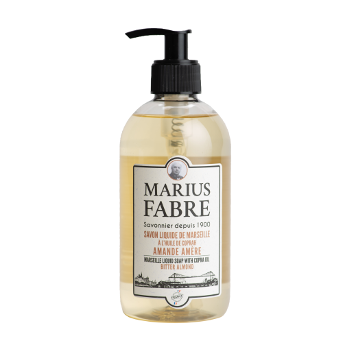 Marius Fabre Liquid Marseille Soap with Copra Oil 400ml - Bitter Almond - 1900 (Pack of 6)