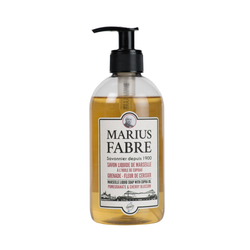 Marius Fabre Liquid Marseille Soap with Copra Oil 400ml - Pomegranate & Cherry Blossom - 1900 (Pack of 6)