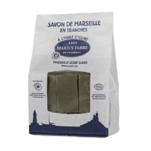 Marius Fabre Marseille Soap - Rough Sliced - 1kg - Green - Lavoir (Pack of 5)