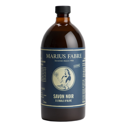 Marius Fabre Liquid Black Soap for the Home with Olive Oil - Refill 1L - Nature (Pack of 6)