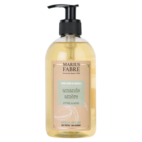 Marius Fabre Liquid Marseille Soap With Copra Oil 400ml - Bitter Almond - Bien Etre (Pack of 6)