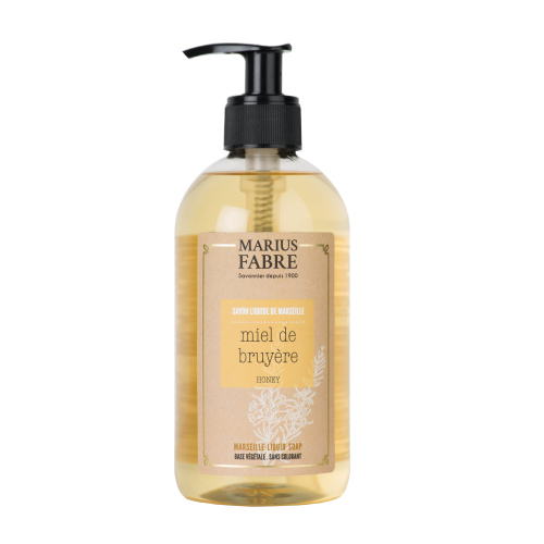 Marius Fabre Liquid Marseille Soap With Copra Oil 400ml - Honey - Bien Etre (Pack of 6)