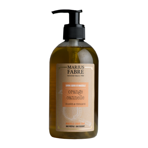 Marius Fabre Liquid Marseille Soap With Copra Oil 400ml - Cinnamon & Orange Zest - Bien Etre (Pack of 6)